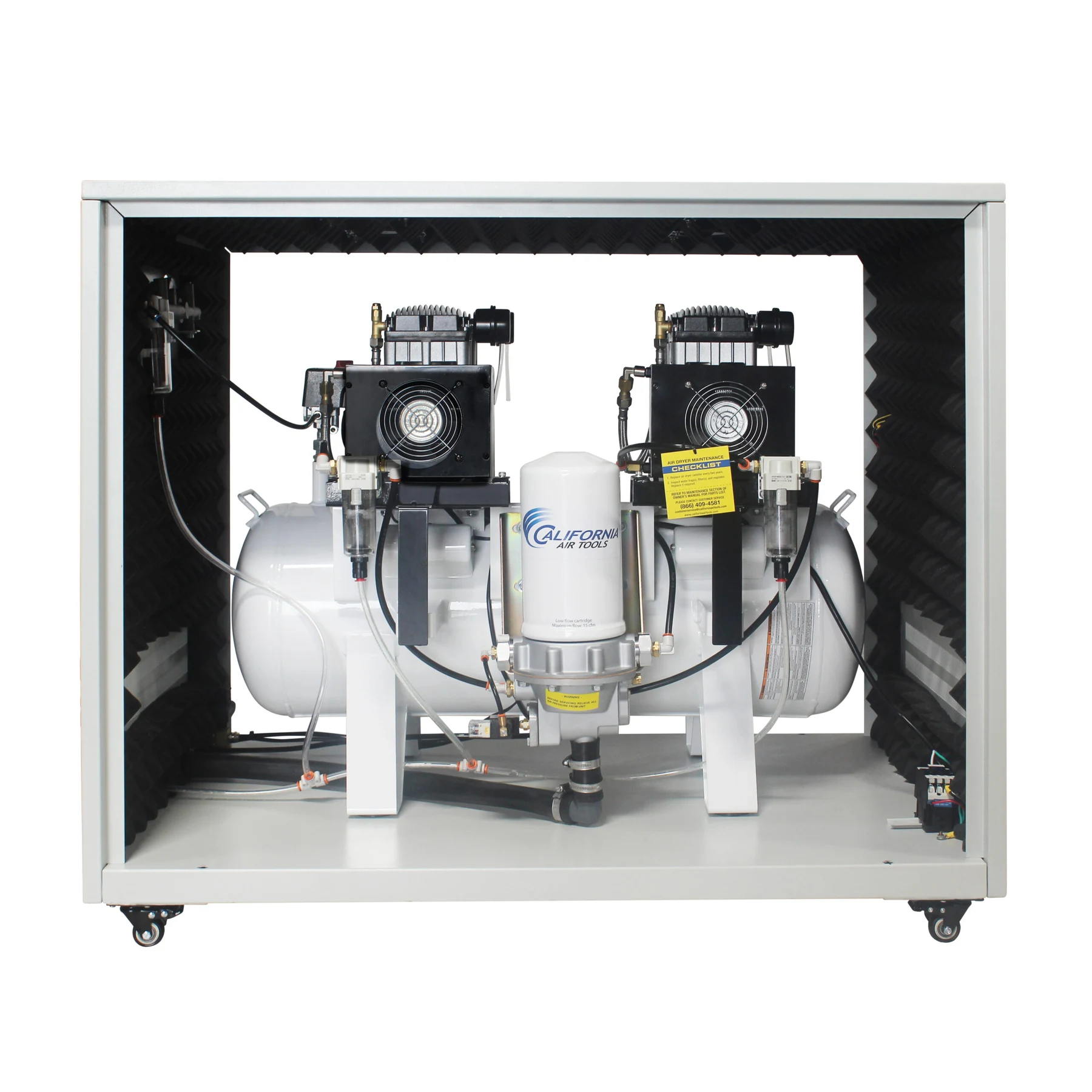 CALIFORNIA AIR TOOLS 20040DSPCADC Powerful 4.0 Hp Ultra Quiet & Oil-Free Air Compressor with 98% Air Drying System and Automatic Drain in a Soundproof Cabinet 22