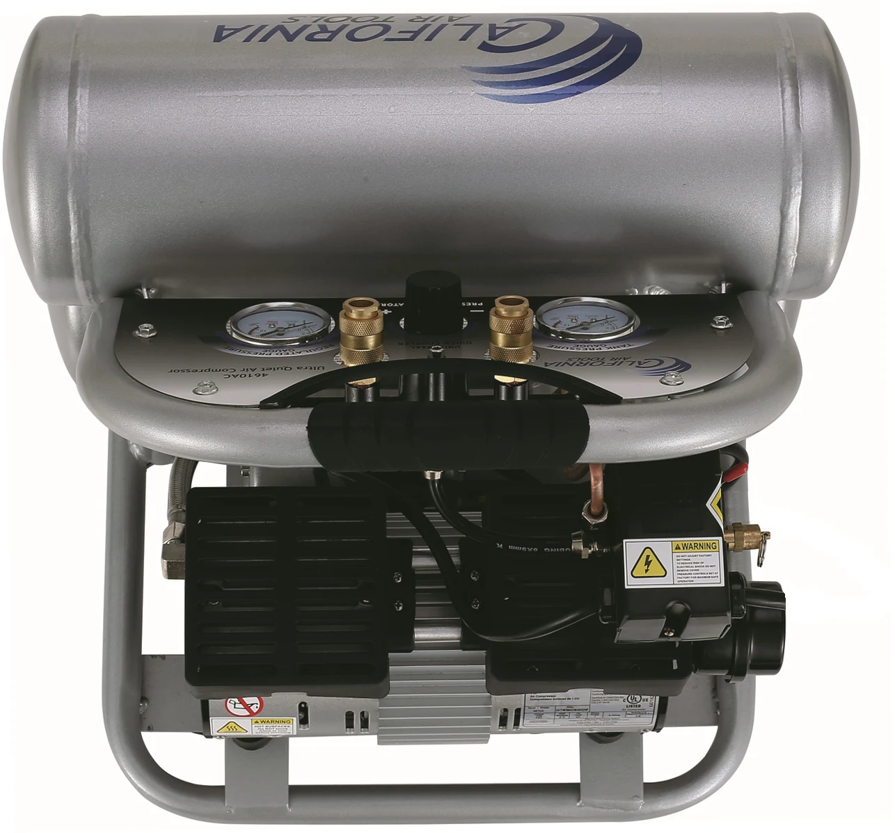 CALIFORNIA AIR TOOLS 4610AC Ultra Quiet 1.0 Hp, Oil-Free, Lightweight Aluminum 4.6 Gallon Air Compressor 7