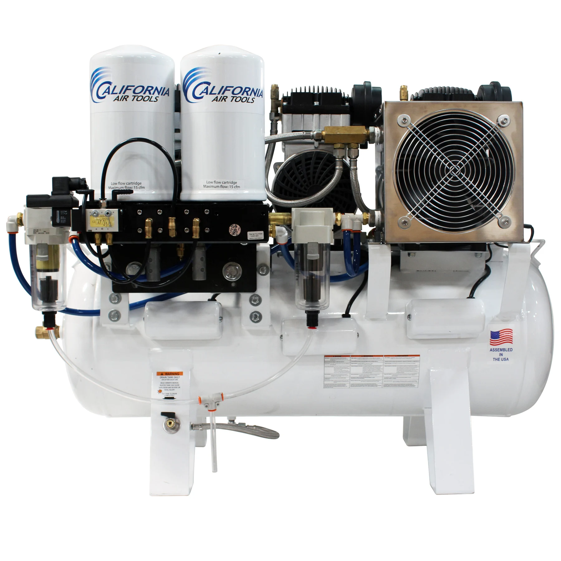 CALIFORNIA AIR TOOLS 20060DCC Powerful 6.0 Hp Ultra Quiet, Ultra Dry & Oil-Free 20-Gallon Air Compressor with 98% Air Drying System 24